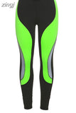 Fashion Patchwork Sporty Pants Women Skinny Elastic High Waist Body-Shaping Leggings Attirewear Female Wild