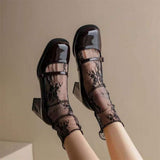 Coarse French-Style High-Heeled Shoes Women's Spring And Autumn New Hepburn Style Niche Temperament Mary Precious