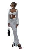 Zingj Women's Summer New Crop Bikini Vacation Tassel Sexy See-Through Hollow Out Knit