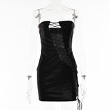 Zingj Women's Winter 2024 New Sexy Strapless Strap To Purse Hip Women's