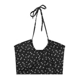 Sexy See Through Crop Tops Thin Hollow Out Vintage Two Pieces Tops Y2k Grunge T-shirt Women Summer Beach Wear Tee