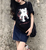 Print Loose Fashion Kawaii Tops Y2k Aesthetic Streetwear Casual All Match Women T-shirt Japanese Grunge Harajuku