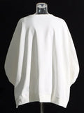 Simple Casual Style 2025 New Solid Color Round Collar Lantern Sleeve Cape Style High-End Sense Dress Women