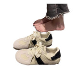 Zingj Wind Ugly Cute Round Head Anti-Smooth Detraining Shoes Female 2024 Summer And Autumn New Lace-Up Sports Leisure Forrest Gump Shoes-Outfit