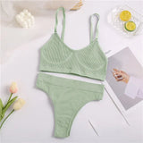 Seamless Bra Set Women Underwear Sexy Crop Top Suit Bralette Female Lingerie Basic Stretchy Ribbed Tank Tops