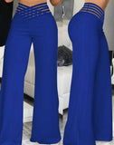 Belt High Waist Casual Straight Loose Trousers