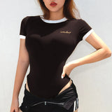 Round Neck Short-sleeved BodysuitOutfit