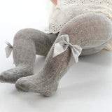 to 6 Years Summer Knitted Mesh Pantyhose For Princess Ultrathin Breathable Large Bowknot Tights For Girls Cotton Kids