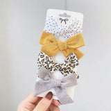 New Leopard Printed Bowknot Hair Clips For Cute Girls Lace Handmade Hairpins Boutique Barrettes Kids Hair