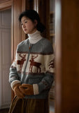 Reindeer Print Knitted Cardigan- Outfit