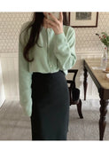 Knitted Heart Buttoned Cardigan- Outfit