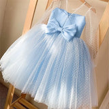 Girls Dress Birthday Party Princess Dress Lace Kids Ball Gown Elegant Dress Casual Children Tulle Dots Dress Size