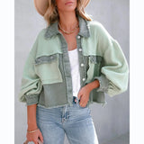 Zingj Casual Fashion Wind 22 Autumn And Winter Style Waffle Patchwork Water Coat