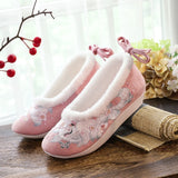 Zingj Shoes, Hanfu Shoes Ancient Style Ancient Thick Platform With Embroidered Cloth Shoes And Autumn And