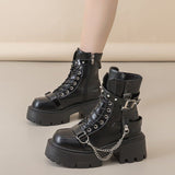 Punk Style Thick Bottom Martin Boots 2025 New Mid-Chammelt Sweet Cool Small Man To Increase Fashion