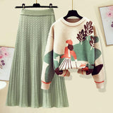 spring and autumn knitted sweater girls Western fashion slim casual