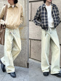 Zingj Double-Sided Wear Classic Plaid Jacket, Male And Female Harlington Lapel Casual Short Style Couple Jacket