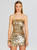 High-End Women's New Sexy Smear Squin Dress High-End Temperament Ass Dress Evening Dress