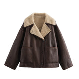 2025 New Women's Fashion Casual Temperament Collar Button Double-Sided Coat
