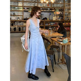 Errors No Errors Summer New Design With Blue Lace Splicing Kinesi Dress