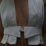Summer Fashion Trend Women's New Hanging Neck Hollow Repair Inside A Small