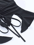 Irregular Cutout Halter Cami Top- Outfit