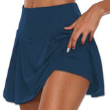 Women Sports Tennis Female Lining High Dance Fitness Short Skirts Quick Drying Solid Waist Mini Golf Sporting