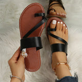 Zingj Large Size Slippers Female Summer New Round Head Set Toe Flat Bottom Wear Casual