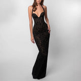 Women's New Sexy Bare Back Thin Shoulder Strap Hip Hollow Open