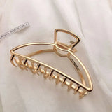 Women Elegant Gold Silver Hollow Geometric Metal Hair Claws Vintage Hair Clips Headband Hairpins Fashion Hair
