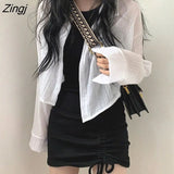 Dress Women Sexy Black Shirring Hot Girls Summer Dresses Slim Fashion New Korean Party Mini Club Harajuku