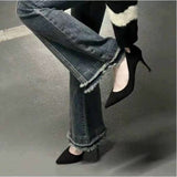 High-Heeled Women's Thin Heel 2025 Pointed Spring New Etiquette Single Shoes Professional Commuter Do Not Tired Work