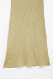 Beige Draped Halter Neck Knit Midi Dress- Outfit