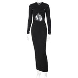 Women Autumn Long Sleeve Sexy Party Club Bodycon White Long Dress 2021 Fall Female Clothes Wholesale Items