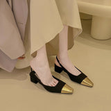 Evening Summer Heels 2025 French Small Fragrant Sandals High-End Pointed With Skirt Women's
