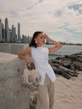 Women's Clothing 2025 Summer New Women's Four-Color Fashion Repair Vest + Shorts Suit