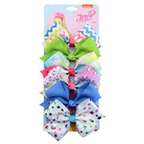 Pieces/Set JoJo Bows Jojo Siwa Rainbow Printed Knot Ribbon Bow For Girls Handmade Boutique Hair Clip Children Hair
