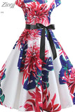 Polka Dot Print Women Summer Dress Vintage Swing Rockabilly Robe Femme Elegant Party