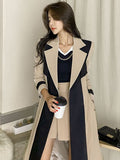 Wind Coat Women's Dress 2025 New Korean Style Suit Collar With Fashion