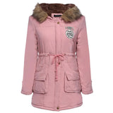 New Winter Padded Coats Women Cotton Wadded Jacket Medium Long Parkas Thick Warm Hooded Quilt Snow Outwear