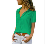 Color Intellectual Style Women's Short Sleeve