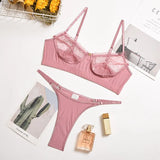 Lace Lingerie Set Sexy Women's Underwear Transparent Bra Party Sets Lace Black Lingerie Bra Set Underwear