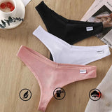 8 Colors Women's Thong G-String Cotton Thongs Women's Panties Sexy V Waist Female Underpants Pantys Lingerie
