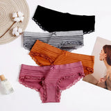 Cotton Panties For Woman Sexy Lace Bow Briefs Women's Underpants Female Lingerie Big Size Ladies