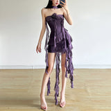 2024 Summer New Women's Clothing Word For The Hot Girl To Repair The Thin Wave Hanging Neck