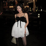 2024 Summer New Women's Salt Can Be Sweet French Dress Bump Color Splicing