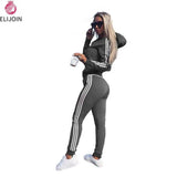 Women's Sports and Leisure Suit Sportswear Zipper Jogging Sportswear Women's Hoodie+pants Sweatshirt 2 Piece Set