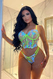 Zingj Style Sex Appeal Underwear Sexy Female Embroidery Net Gauze Sling Three Points Type Sex Appeal