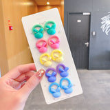 New Girls Cute Cartoon Flower Small Scrunchie Kids Ponytail Hair Tie Elastic Hair Bands Fashion Hair Accessories
