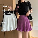 Skirt Short Woman Elastic Waist Mini Skirts Sexy Mircro Summer Mini Tennis Skirt New